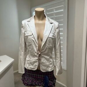 Iceberg Tan metallic Women’s Blazer Jacket size Small‎